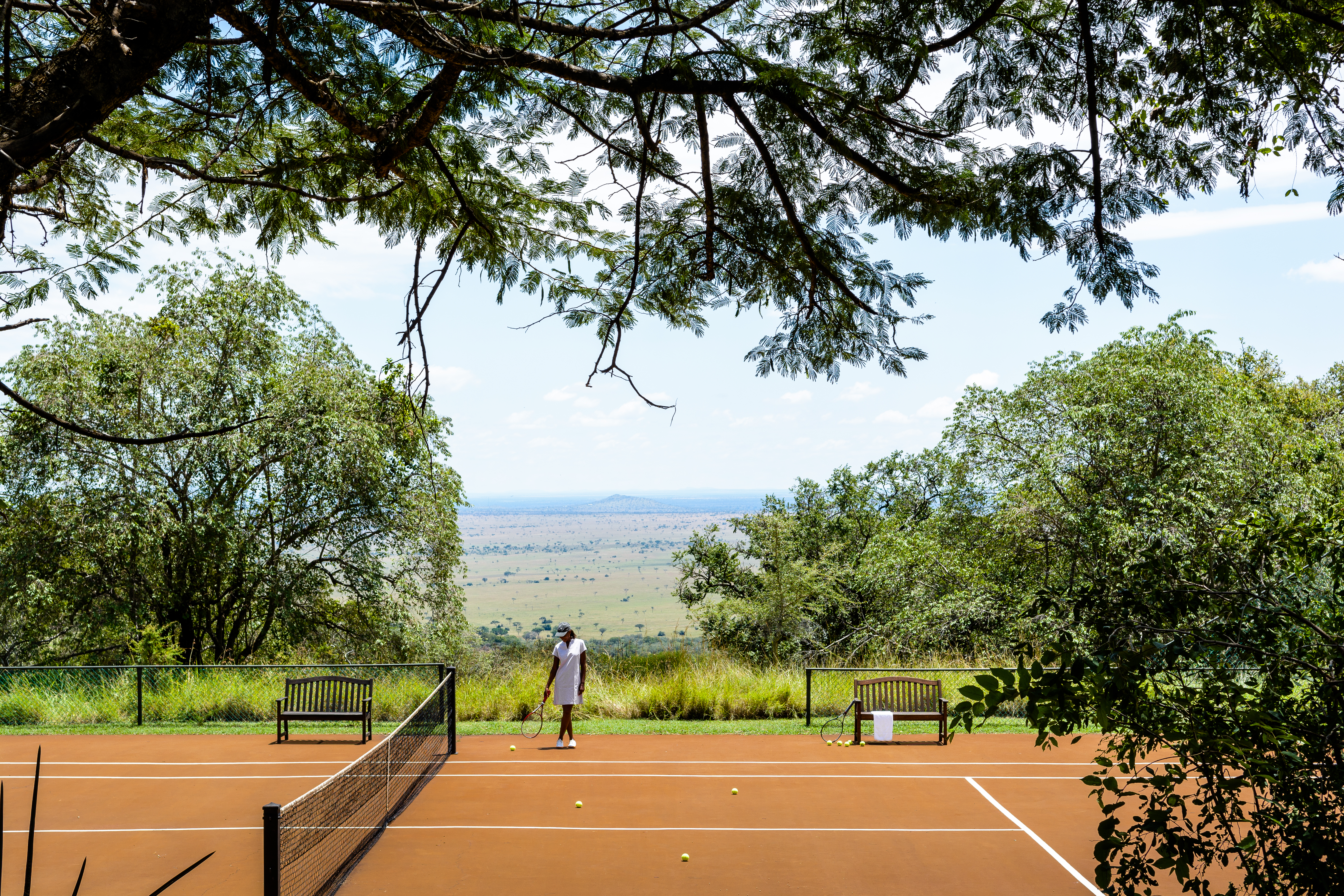Singita Sasakwa Lodge tennis court